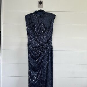 ITMFL Women’s XL Navy Sequin Gown Dress